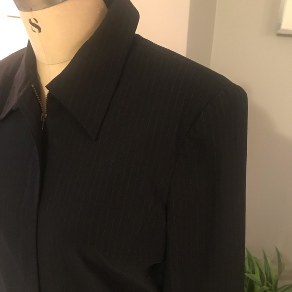 Black Fitted Pin-stripped Suit - Picture 2 of 6